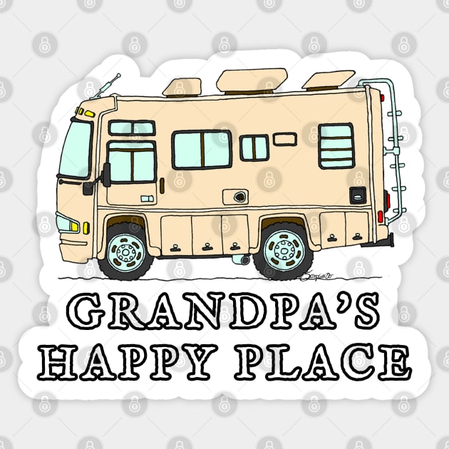 RV Motorhome GRANDPA'S HAPPY PLACE Sticker by ScottyGaaDo